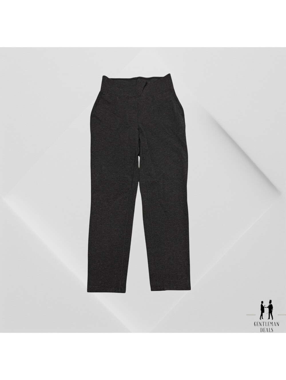 Kit and Ace Women's Heathered Gray High Waist Stretch Tapered Ankle Pants S